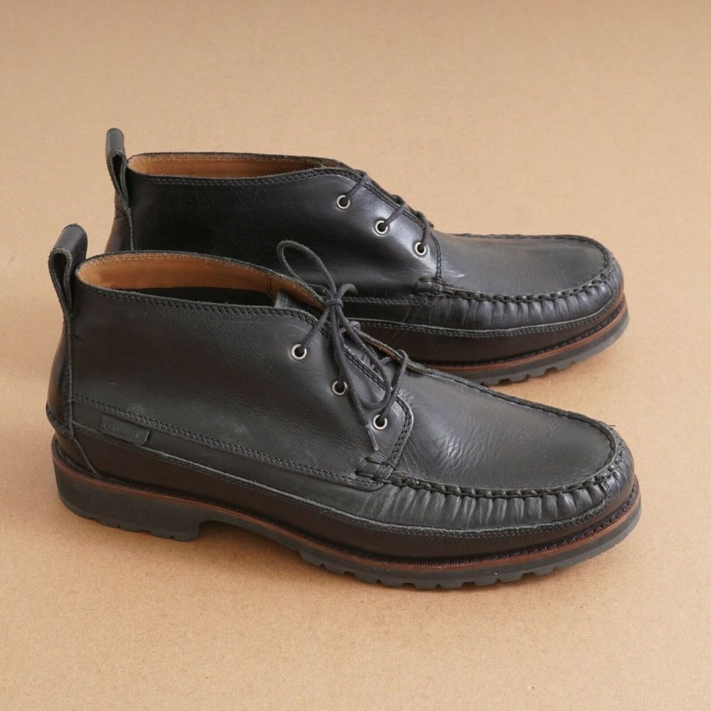 Cole Haan Mens Connery Moc Toe Chukka Boots Black